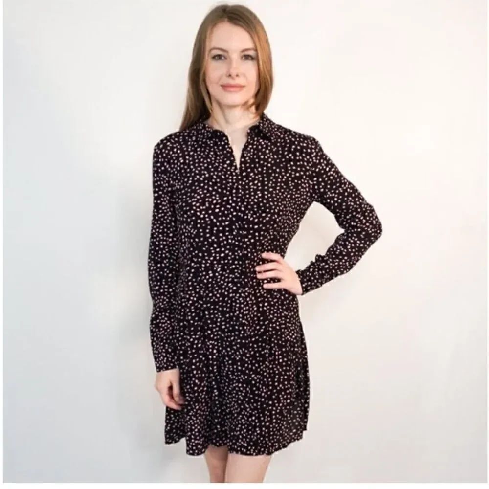 Paris Atelier & Other Stories Black Button Down Mini Dress